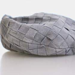 Bottega Veneta Jodie Mini Grey Intrecciato Suede Handbag