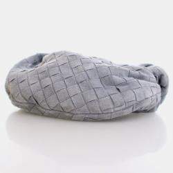 Bottega Veneta Jodie Mini Grey Intrecciato Suede Handbag