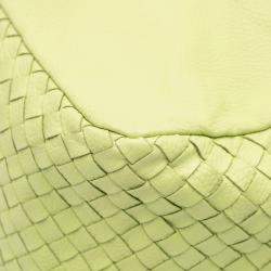 Bottega Veneta Green Nappa Intrecciato Knot Hobo