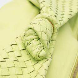 Bottega Veneta Green Nappa Intrecciato Knot Hobo