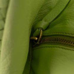 Bottega Veneta Green Nappa Intrecciato Knot Hobo