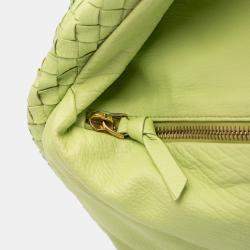 Bottega Veneta Green Nappa Intrecciato Knot Hobo