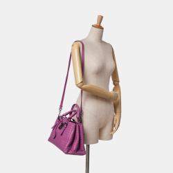 Bottega Veneta Purple Medium Nappa Intrecciato Roma Satchel