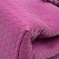 Bottega Veneta Purple Medium Nappa Intrecciato Roma Satchel