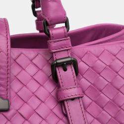 Bottega Veneta Purple Medium Nappa Intrecciato Roma Satchel