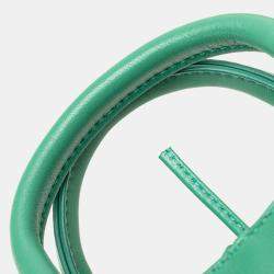 Bottega Veneta Green Candy Lambskin Intreccio Arco Tote