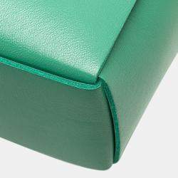 Bottega Veneta Green Candy Lambskin Intreccio Arco Tote
