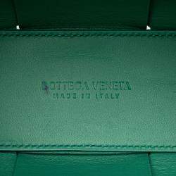 Bottega Veneta Green Candy Lambskin Intreccio Arco Tote