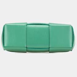 Bottega Veneta Green Candy Lambskin Intreccio Arco Tote