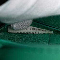 Bottega Veneta Green Candy Lambskin Intreccio Arco Tote