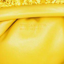Bottega Veneta Yellow Boucle Raffia The Mini Pouch