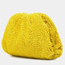 Bottega Veneta Yellow Boucle Raffia The Mini Pouch