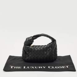 Bottega Veneta Black Intrecciato Leather Mini Jodie Hobo