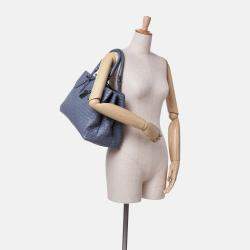 Bottega Veneta Blue Medium Nappa Intrecciato Roma Tote