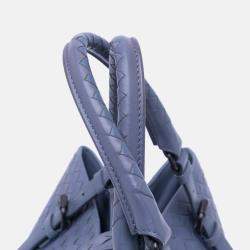 Bottega Veneta Blue Medium Nappa Intrecciato Roma Tote