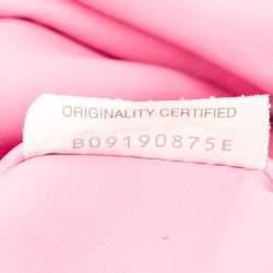 Pre Owned Bottega Veneta Pink Intrecciato Leather Classic The Pouch