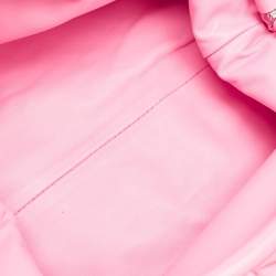 Pre Owned Bottega Veneta Pink Intrecciato Leather Classic The Pouch