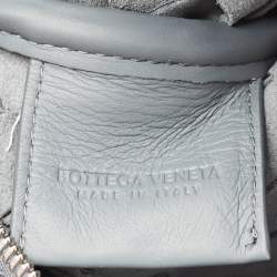 Bottega Veneta Slate Grey Intrecciato Leather Oversized Zip Pouch