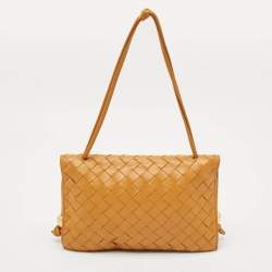 Bottega Veneta Brown Intrecciato Leather Trio Shoulder Bag