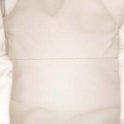 Bottega Veneta White Lambskin The Mini Pouch