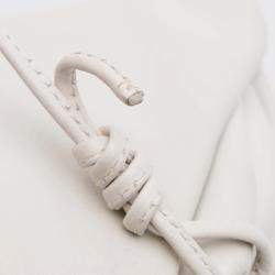 Bottega Veneta White Lambskin The Mini Pouch