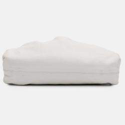 Bottega Veneta White Lambskin The Mini Pouch