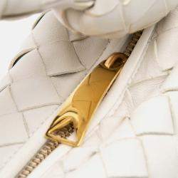 Bottega Veneta White Mini Nappa Intrecciato Jodie