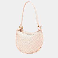 Bottega Veneta Pink Small Nappa Intrecciato Gemelli Hobo