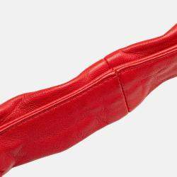 Bottega Veneta Red Small Nappa Intrecciato Veneta Hobo