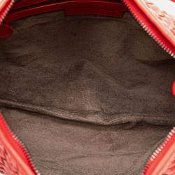 Bottega Veneta Red Small Nappa Intrecciato Veneta Hobo