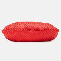 Bottega Veneta Red Small Nappa Intrecciato Veneta Hobo