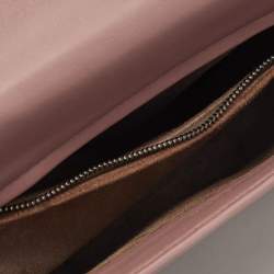 Bottega Veneta Old Rose Intrecciato Leather Alumna Top Handle Bag