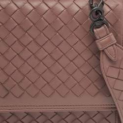 Bottega Veneta Old Rose Intrecciato Leather Alumna Top Handle Bag