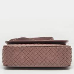 Bottega Veneta Old Rose Intrecciato Leather Alumna Top Handle Bag