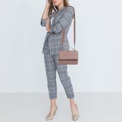 Bottega Veneta Old Rose Intrecciato Leather Alumna Top Handle Bag