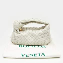 Bottega Veneta Off White Intrecciato Leather Mini Jodie Hobo