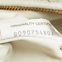 Bottega Veneta Off White Intrecciato Leather Mini Jodie Hobo