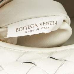 Bottega Veneta Off White Intrecciato Leather Mini Jodie Hobo