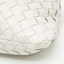 Bottega Veneta Off White Intrecciato Leather Mini Jodie Hobo