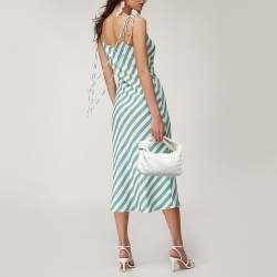 Bottega Veneta Off White Intrecciato Leather Mini Jodie Hobo