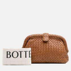 Bottega Veneta Brown Small Nappa Intrecciato The Lauren 1980 Clutch