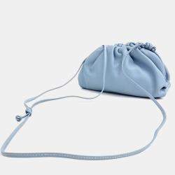 Bottega Veneta Blue Leather Butter Calf Crossbody Bag