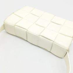 Bottega Veneta White Leather Cassette Bag