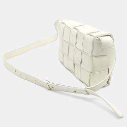 Bottega Veneta White Leather Cassette Bag