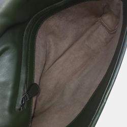 Bottega Veneta Green Leather Mesh Crossbody Bag