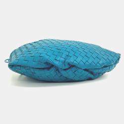 Bottega Veneta Blue Leather Mesh Bulb Small Bag