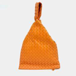 Bottega Veneta Orange Leather BV Twist bag