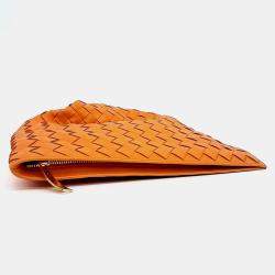 Bottega Veneta Orange Leather BV Twist bag