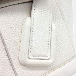 Pre Owned Bottega Veneta White Leather Arco Small bag