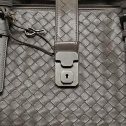 Pre Owned حقيبة يد بوتيغا فينيتا روما متوسطة جلد إنتريشياتو بيج